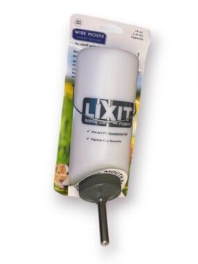 LIXIT Small Animal Wide-Mouth Water Bottle -16oz